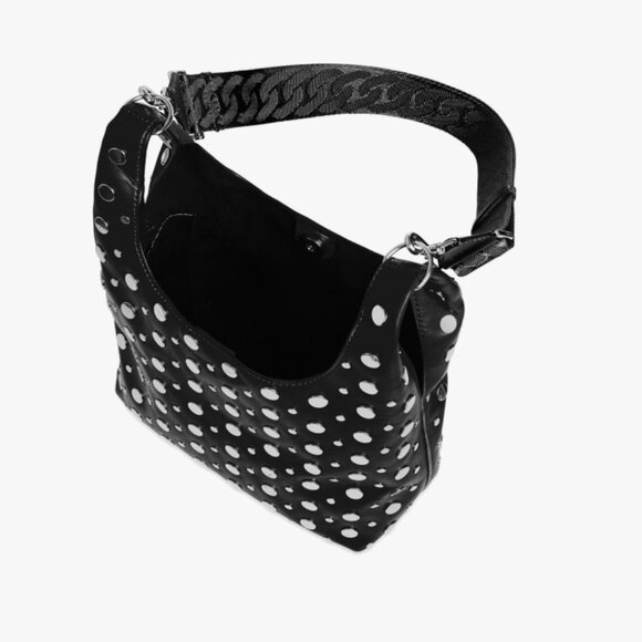 Rebecca Minkoff Ayla Studded Shopper NWT Black Vegan Leather - Picture 2 of 3